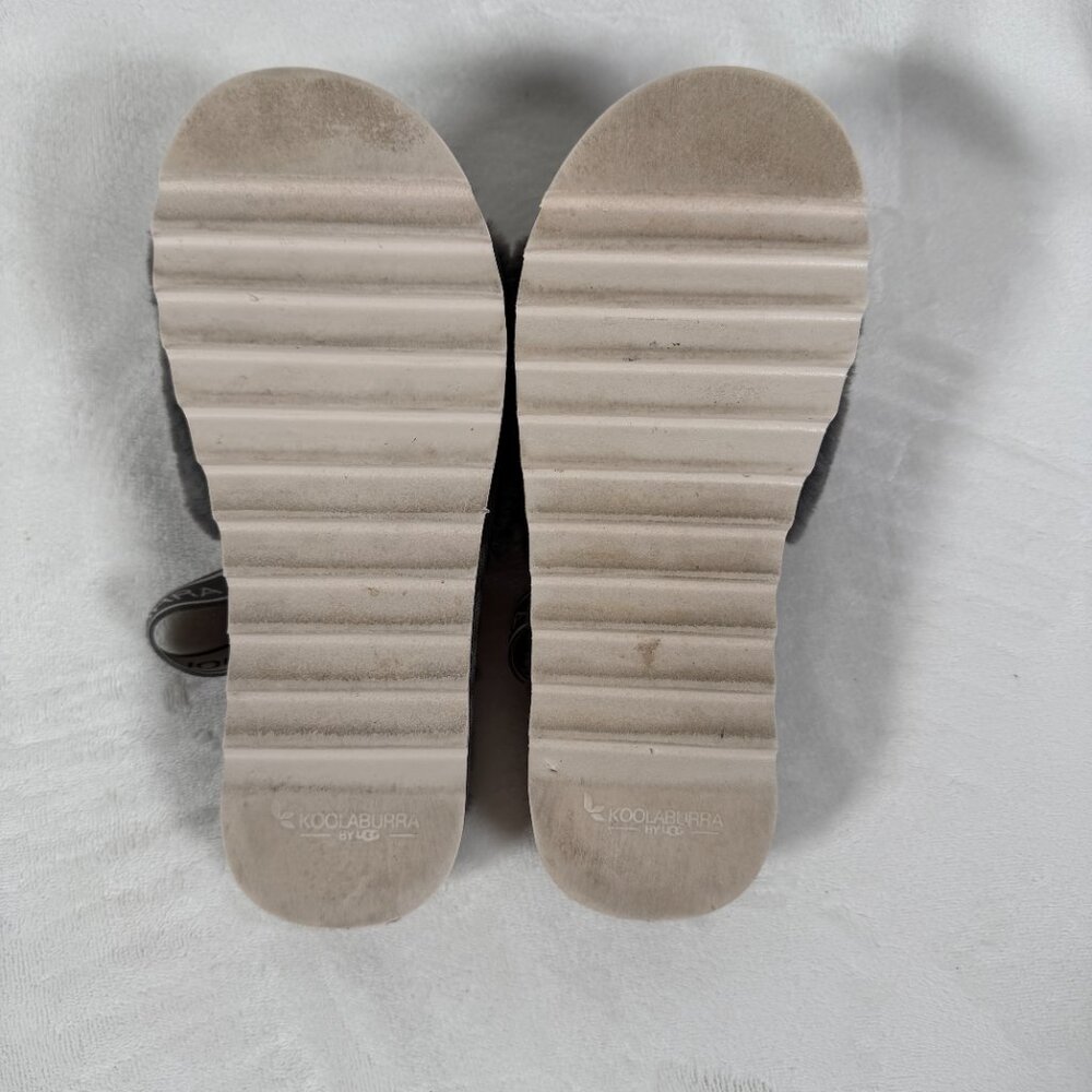 Koolaburra By UGG Slippers Women Size 6 Gray Back Strap Sandal Open Toe Fuzzn II - Picture 8 of 10